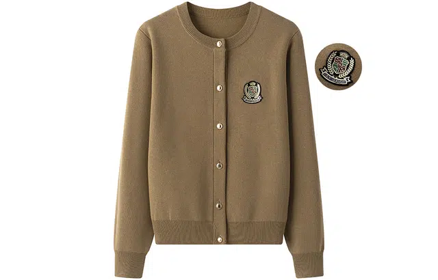 东鲸岁时记 学院风韩系收腰松弛感小个子毛衣 女款 古铜色