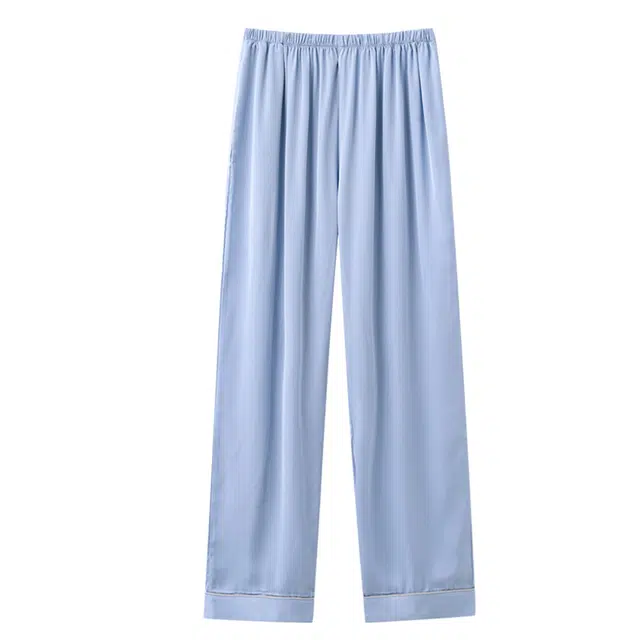 向薇 纯色简约柔软顺滑凉感睡裤 男款 蓝色