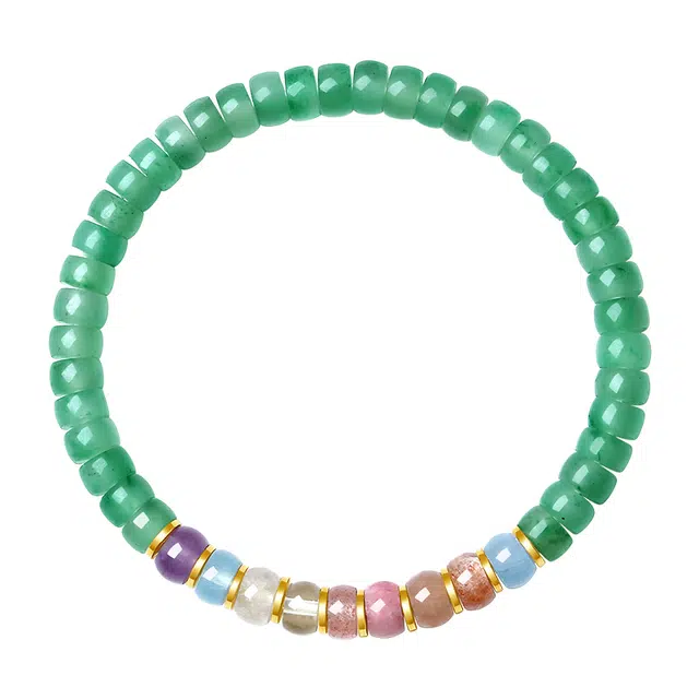 周大生 霓虹翠清新气质新中式国风小众精致古典 旗袍汉服配饰穿搭 高档礼长辈#好运 非洲翠 手串 女款