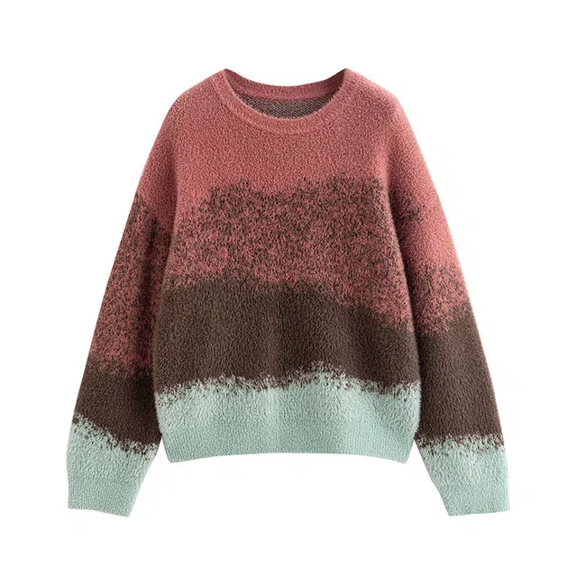 初语 圆领套头宽松简约毛衣 女款