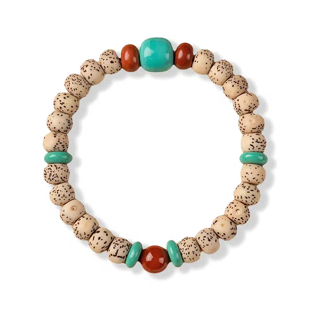 逸之璟 诸事顺利 新中式 国潮复古小众佛珠单圈简约 好事花生平安喜乐#好运 星月菩提 手串 男女同款情侣款