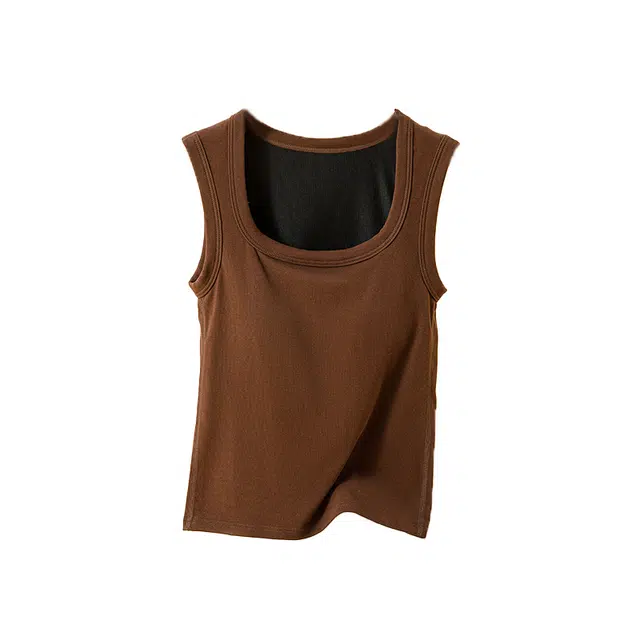 黑恐龙 方领吊带西装内搭纯色辣妹宽肩棉质遮副乳外穿打底上衣背心 女款