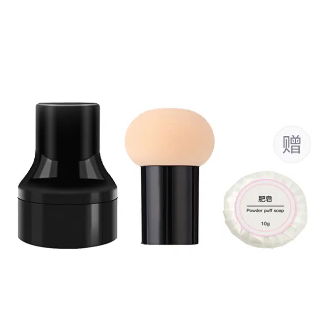 简应舒  小蘑菇圆头美妆蛋 不吃粉易上妆 干湿两用带收纳盒