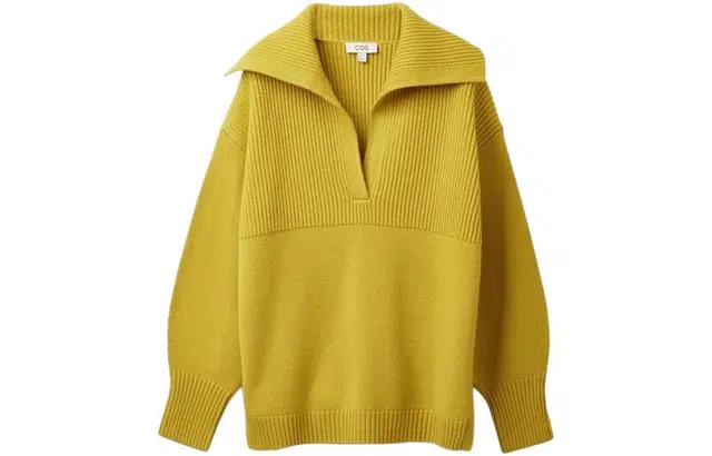 COS Ribbed Wool Sweater Ginger