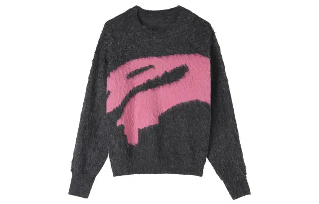 嬉皮少女 艺术复古慵懒宽松毛衣 女款 灰色