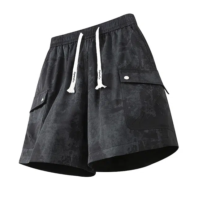 吾皇猫 美式潮流宽松百搭时尚五分休闲短裤 男女同款