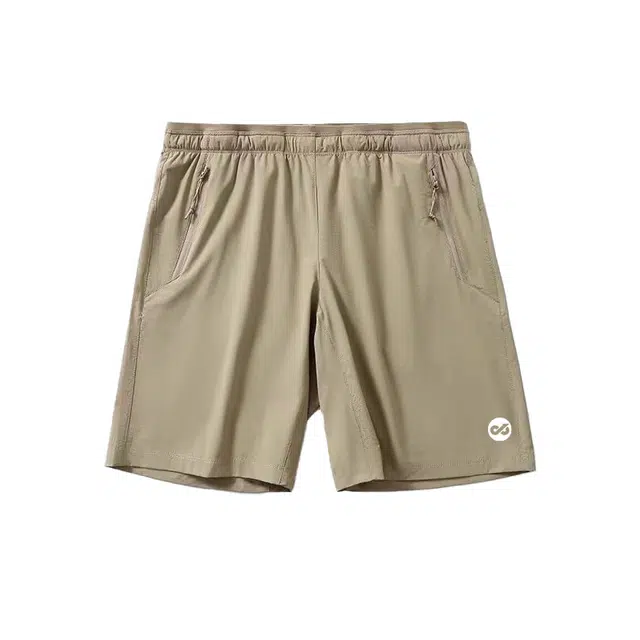 派燃烧 休闲吸汗速干松紧腰纯色运动短裤 男女同款