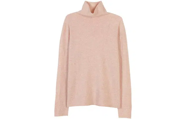 花栗鼠小姐 休闲纯色高领直筒毛衣 女款 花驼色