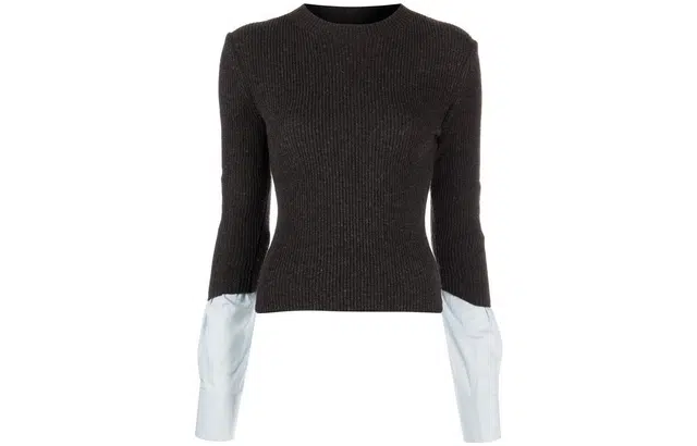 Alexander Wang SS23 Ribbed Pullover Brown