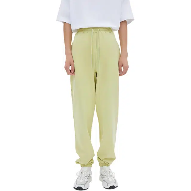 美特斯邦威 纯色中腰系带微弹修身束脚休闲裤 男款