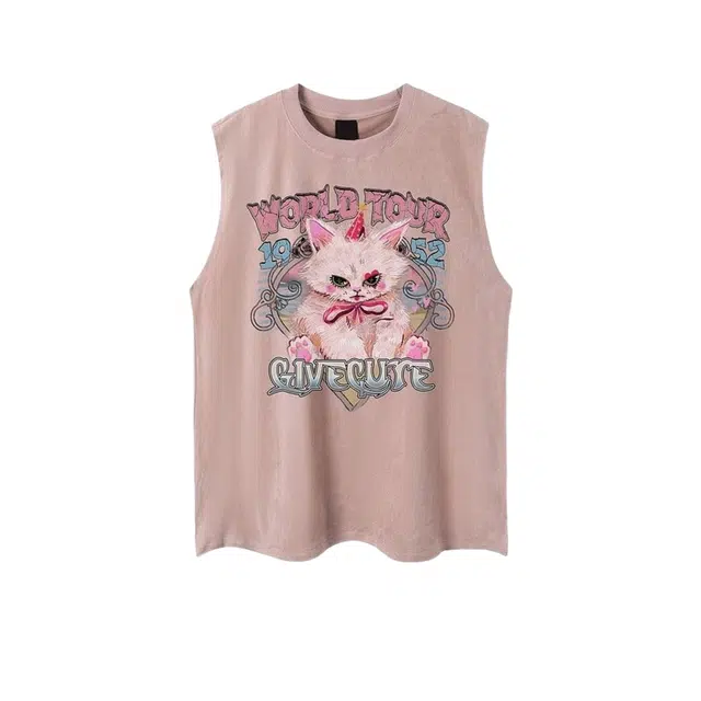 费尔岛上的猫 时尚舒适百搭背心 女款