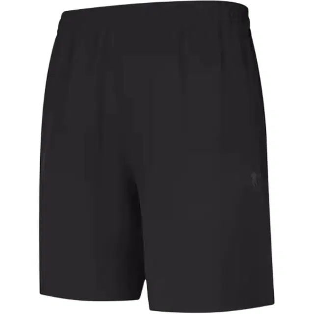 乔丹 男子跑步系列 透气纯色中腰直筒运动短裤 男款 黑色