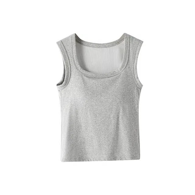 黑恐龙 方领吊带西装内搭纯色辣妹宽肩棉质遮副乳外穿打底上衣背心 女款