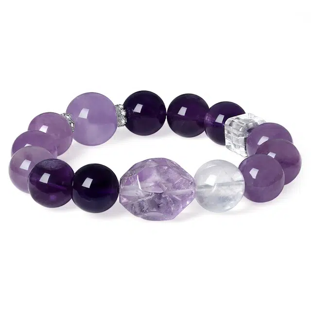 阿梵尼 招财小霸王 招财进宝新中式 国潮复古创意玄学时尚 爆款百搭 日常潮流精致可调节串珠#好运天然 紫水晶 手串 女款