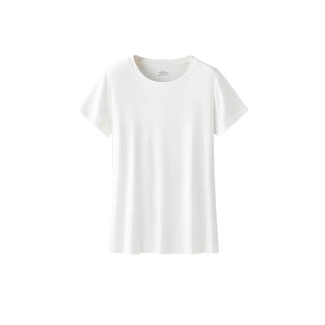 对你的私语 短袖纯色内搭修身薄款打底衫睡衣上装 女款