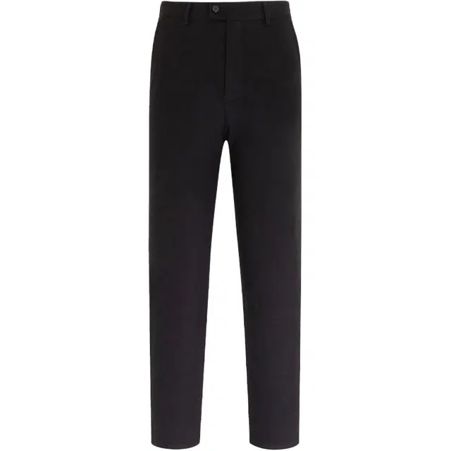 佛朗尼·齐拉 纯色时尚简约直筒微弹中腰透气休闲裤 男款 黑色