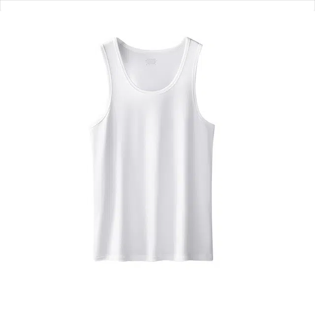 对你的私语 纯色亲肤凉感柔软透气背心 男款