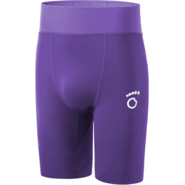 马孔多 吸湿速干智压支撑五分运动短裤 男款 超速紫