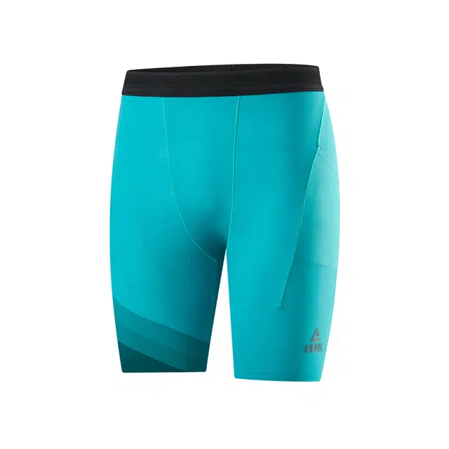 匹克 竞赛跑系列 夏季新款运动裤健身训练跑步裤紧身四分裤 男款 宝石绿