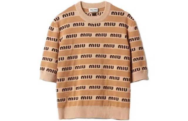 Miu Miu SS23 Logo Sweater Brown