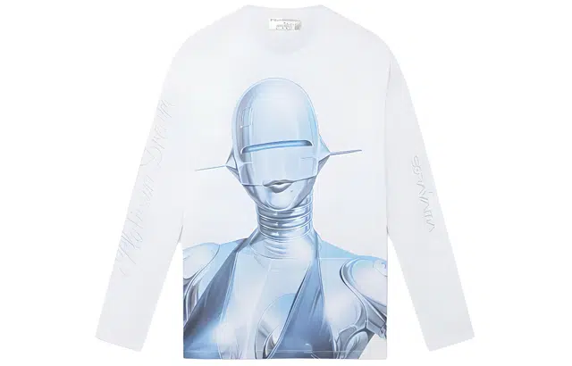 Stella McCartney Sexy Robot Long-Sleeve Organic Cotton T-Shirt T