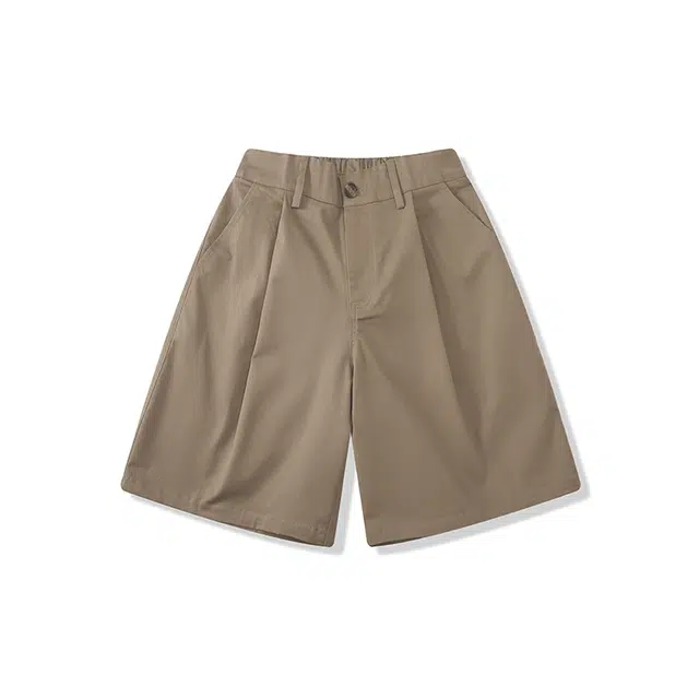 我是大卫 薄款简约舒适百搭纯色休闲短裤 男款 卡其色