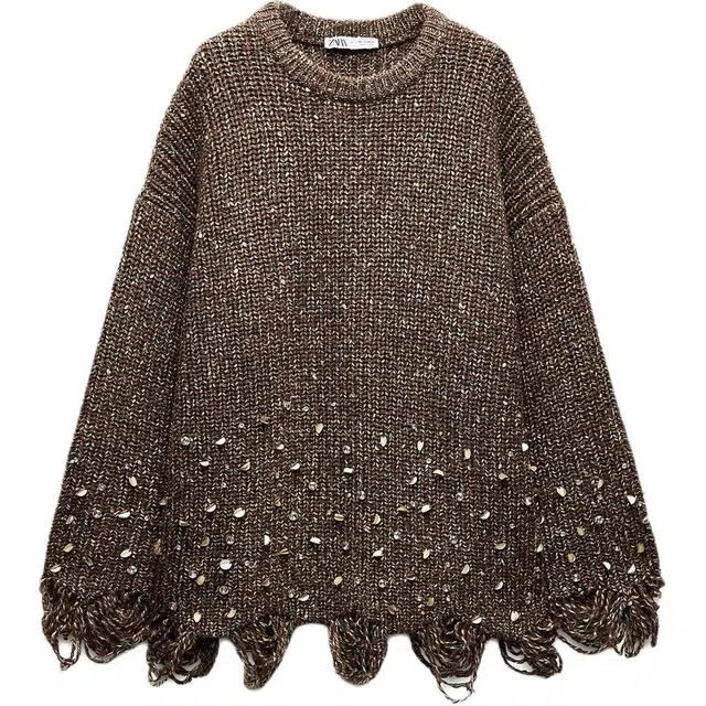 ZARA Sweater Brown