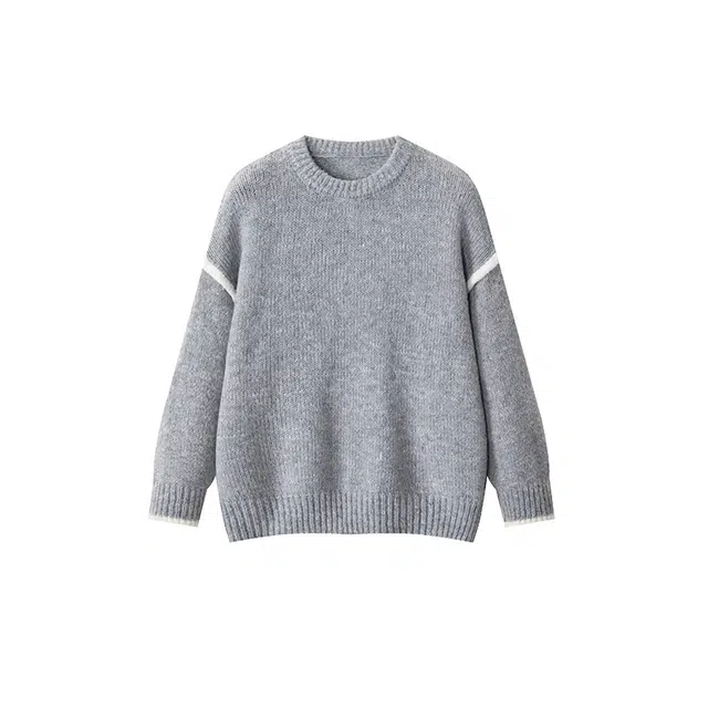 红蜻蜓 简约休闲圆领宽松毛衣 女款