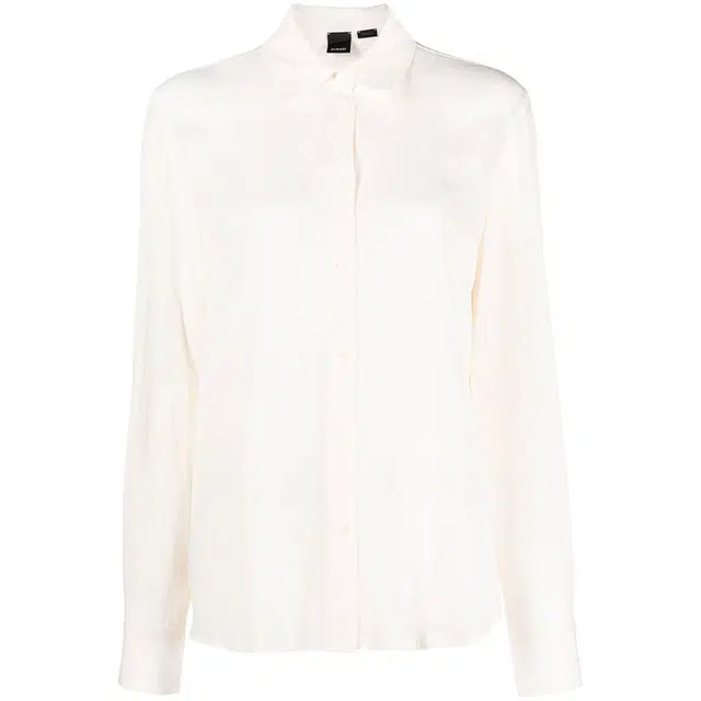 PINKO FW22 Solid Collar Shirt White