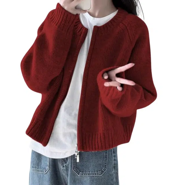 雅羊人 长袖休闲简约毛衣 女款 黑色
