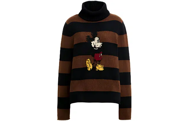 COACH Mickey Mouse Striped Turtleneck