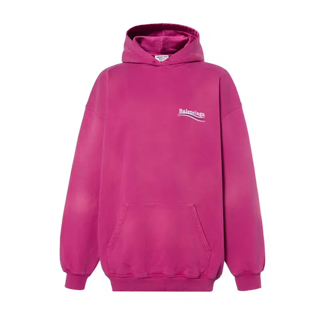Balenciaga FW22 Logo Hoodie Pink