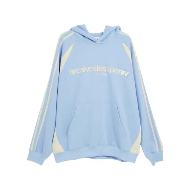 柏黛妃 美式复古连帽插肩套头宽松重磅长袖卫衣 女款