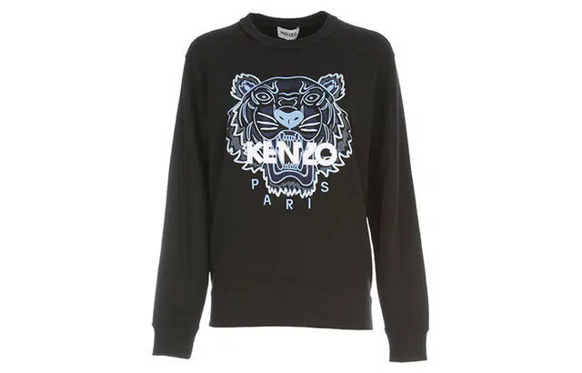 KENZO Tiger Print Crewneck Sweatshirt Black
