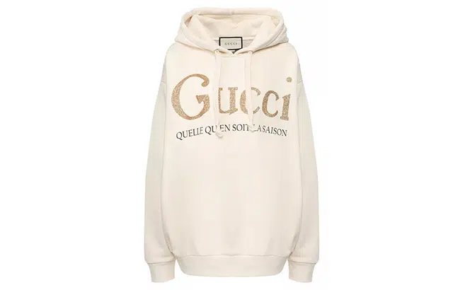 Gucci Platinum Logo Hoodie Off-White