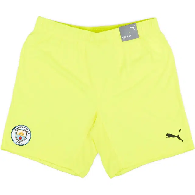 PUMA 2021-22 Manchester City Player Issue GK Shorts logo