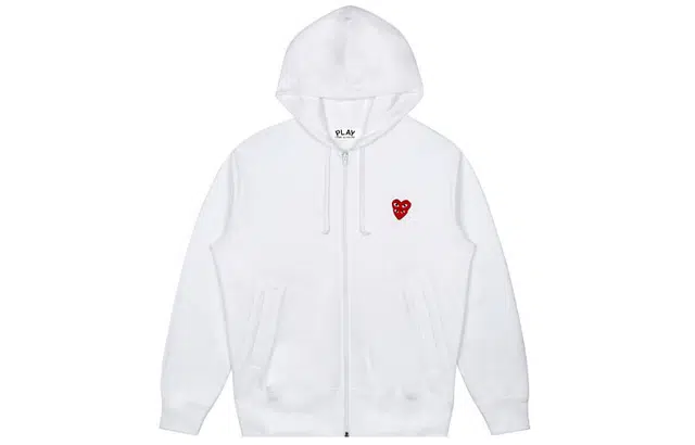 CDG Play Hoodie White