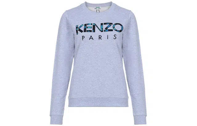 KENZO Logo Crewneck Sweatshirt Light Grey
