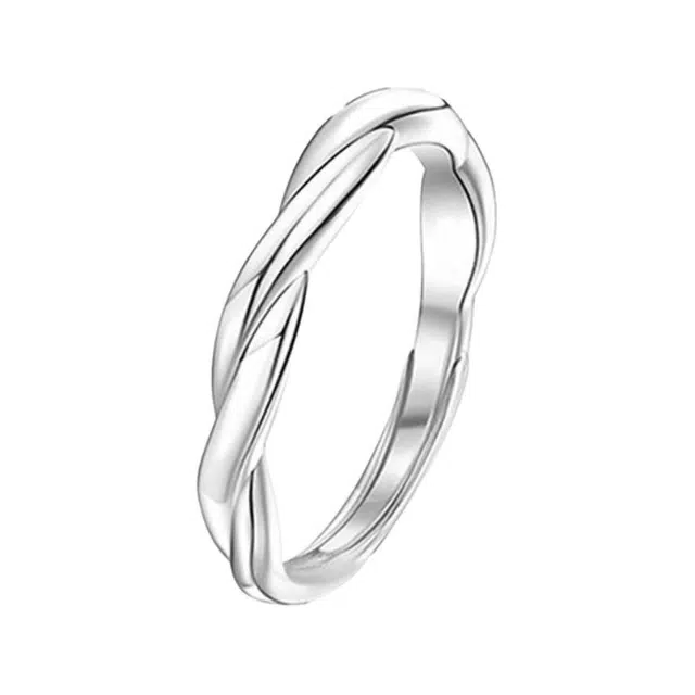 琉堇 共赴爱河系列 钟爱久久 小众开口可调节对戒 轻奢日常百搭通勤简可调节 合金 戒指 男女同款情侣款