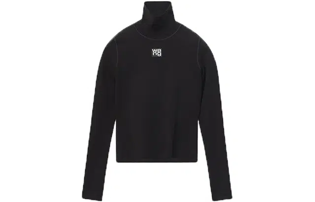 Alexander Wang High Neck Knit Pullover Black