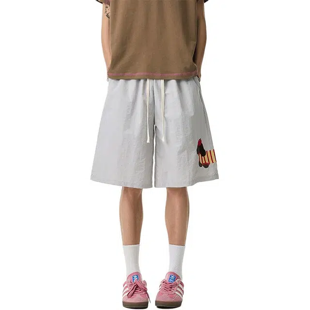 佐菲利 美式潮牌透气运动五分休闲短裤 男女同款