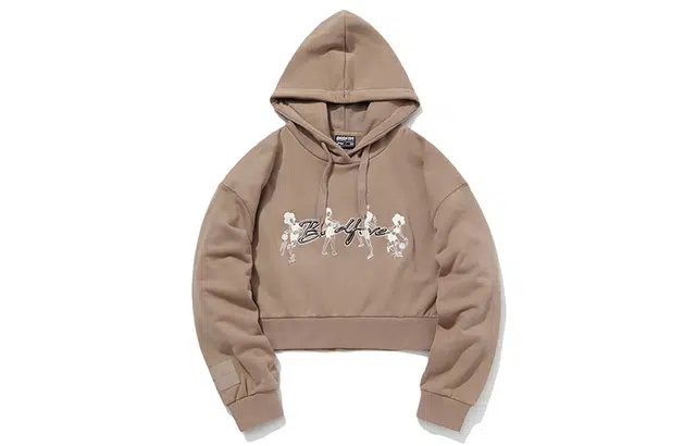 李宁 宽松连帽套头运动卫衣 女款 姜饼褐