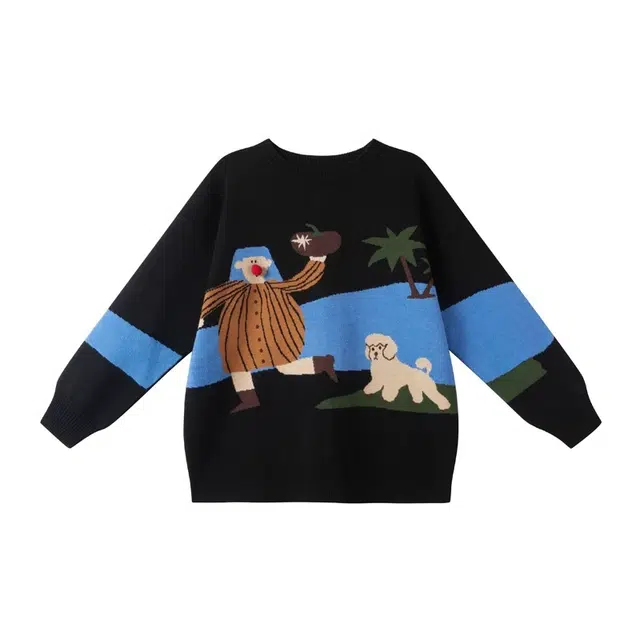 红蜻蜓 简约圆领合身毛衣 女款 黑色