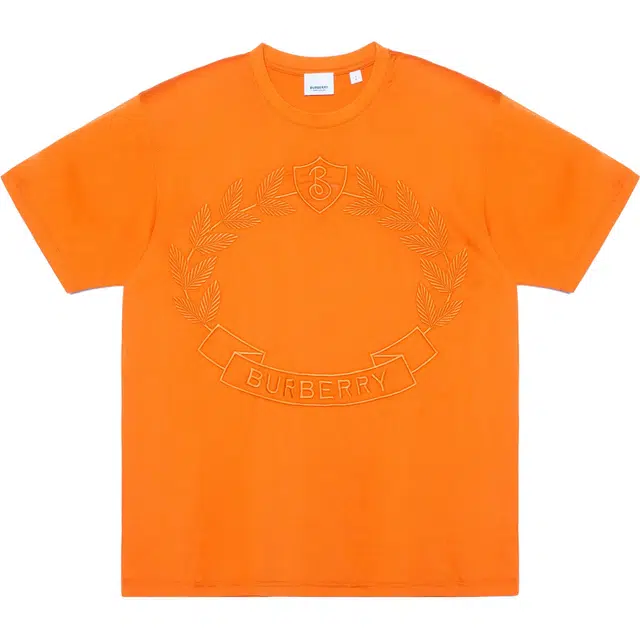 Burberry FW22 Embroidered T-Shirt Orange