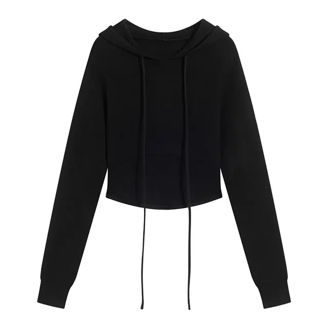 区区欧阳 休闲连帽针织上衣毛衣 女款