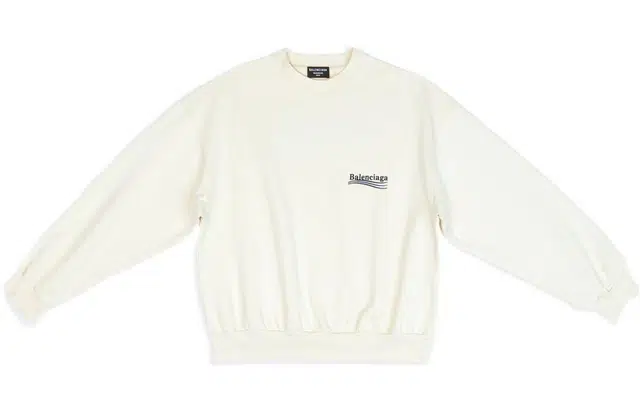 Balenciaga SS22 Logo Sweatshirt Beige