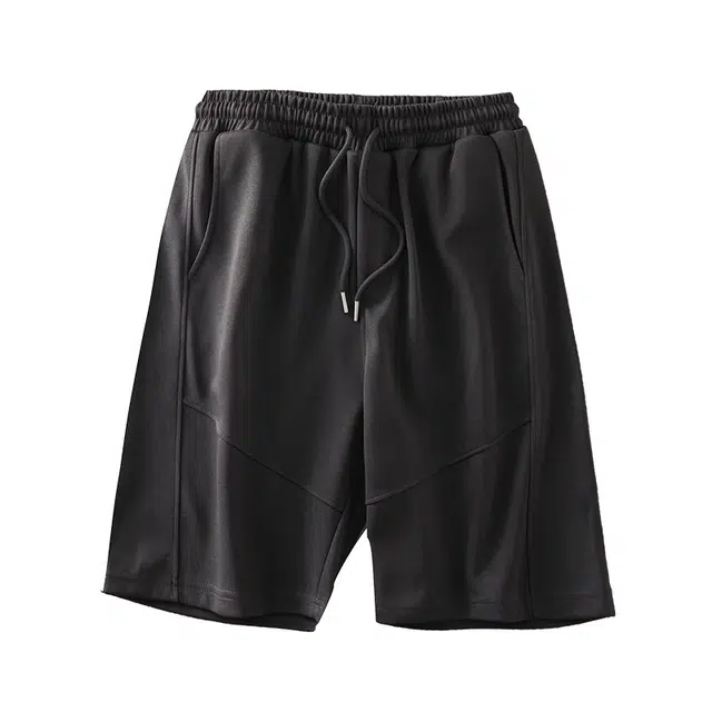 杜克恩 美式重磅纯色基础款百搭通勤宽松休闲短裤 男女同款