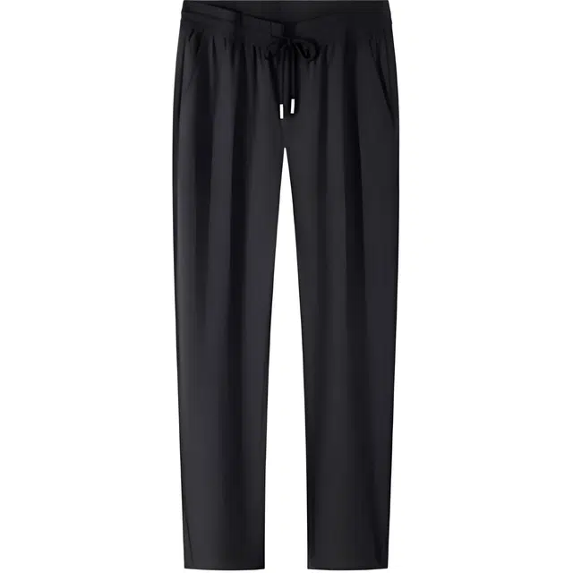 梦特娇 弹力透气排汗简约直筒显高垂感休闲裤 男款