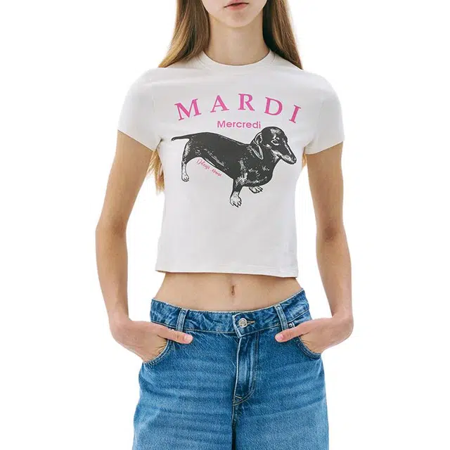 MARDI MERCREDI CROPPED TSHIRT DDANJI_CREAM PINK SS25T