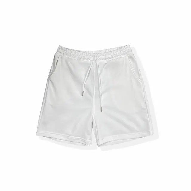 我是大卫 日系简约百搭阔腿五分裤慵懒宽松休闲短裤 男女同款 白色